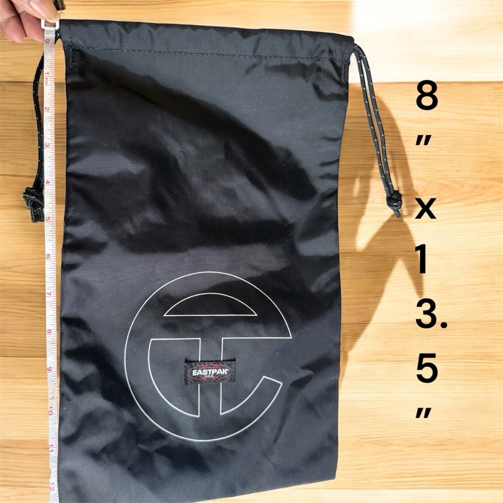 Telfar Eastport Black drawstring Sleeve/ Bag with Logo